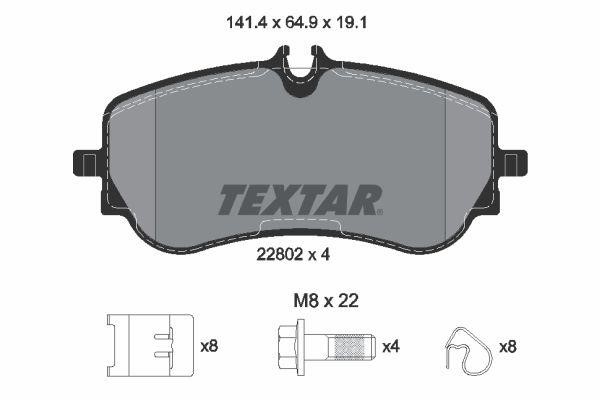 Textar 2280201 Brake Pad Set, disc brake 2280201