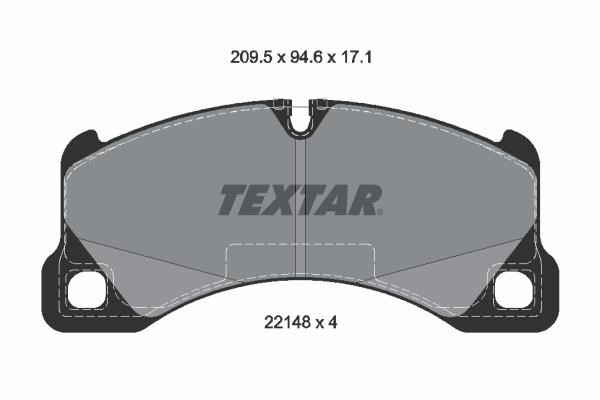 Textar 2214801 Brake Pad Set, disc brake 2214801