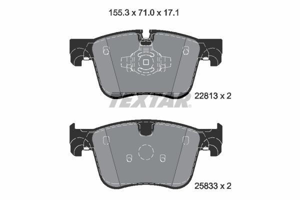 Textar 2281301 Front disc brake pads, set 2281301