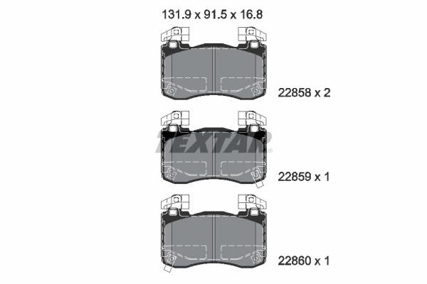 Textar 2285801 Brake pad set 2285801 2285801 Textar Brake pad set