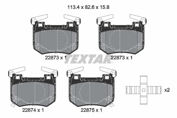 Brakes KIA Stinger (Kia Stinger): 2287301 Textar Brake pad set