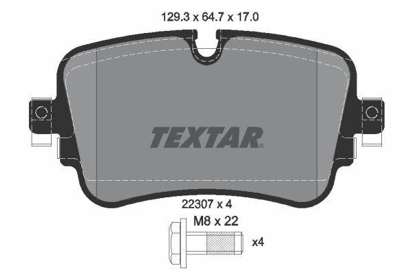 Textar 2230701 Front disc brake pads, set 2230701