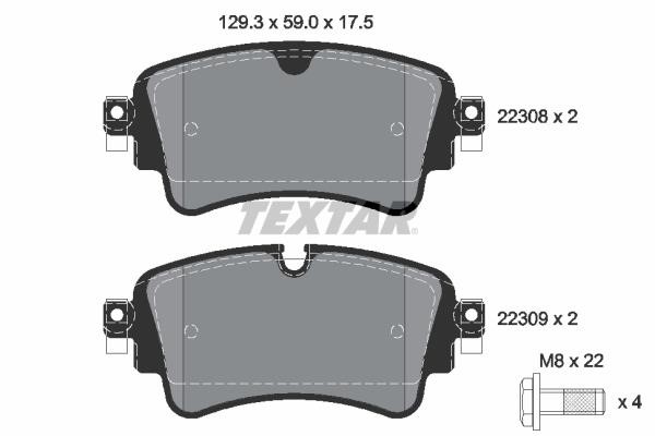 Textar 2230801 Brake Pad Set, disc brake 2230801