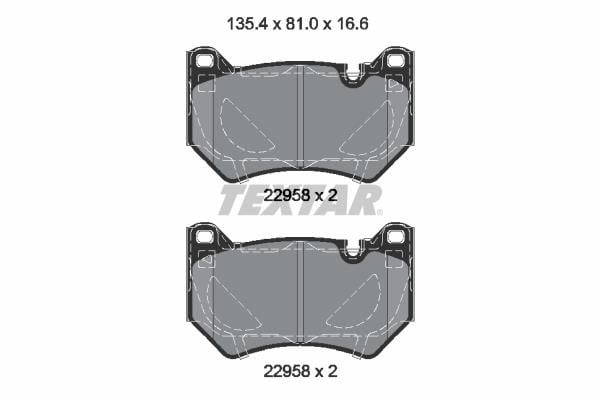 Textar 2295801 Brake Pad Set, disc brake 2295801