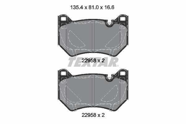 Textar 2295801 Brake Pad Set, disc brake 2295801