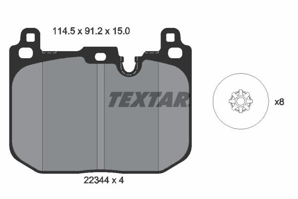 Textar 2234401 Brake Pad Set, disc brake 2234401