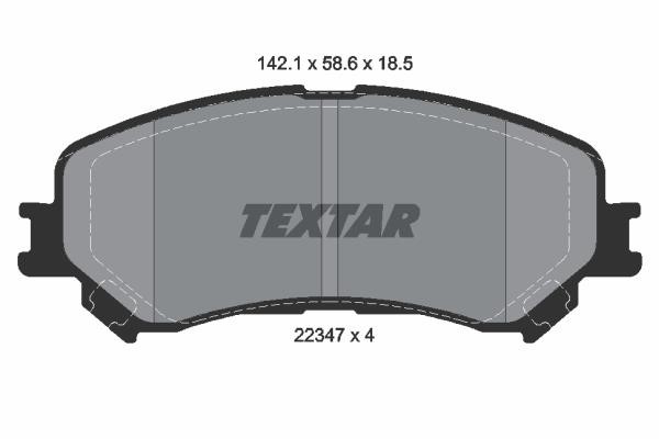 Textar 2234701 Brake Pad Set, disc brake 2234701