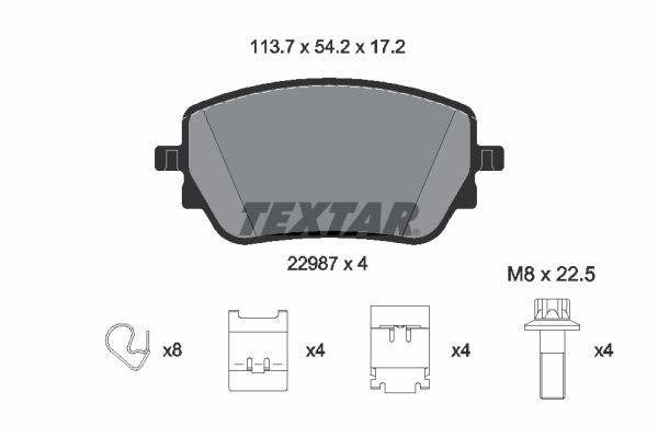 Textar 2298701 Brake Pad Set, disc brake 2298701
