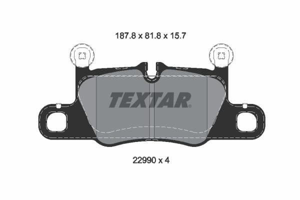 Textar 2299001 Brake Pad Set, disc brake 2299001
