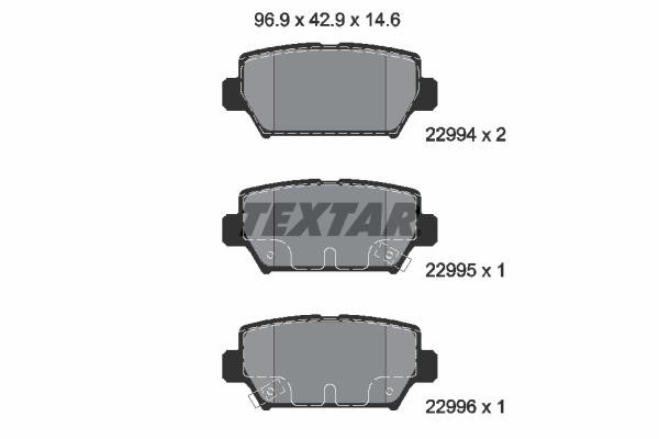 Textar 2299401 Brake Pad Set, disc brake 2299401