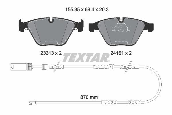 2331307 Textar Brake pad set