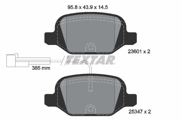 Textar 2360104 Brake pad set 2360104 2360104 Textar Brake pad set