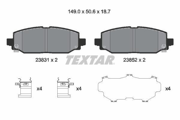 Textar 2383101 Brake Pad Set, disc brake 2383101
