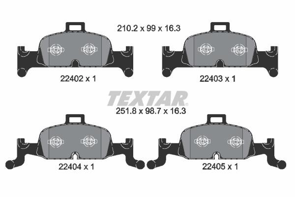 Textar 2240201 Brake Pad Set, disc brake 2240201