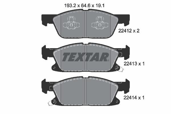 Textar 2241201 Brake Pad Set, disc brake 2241201