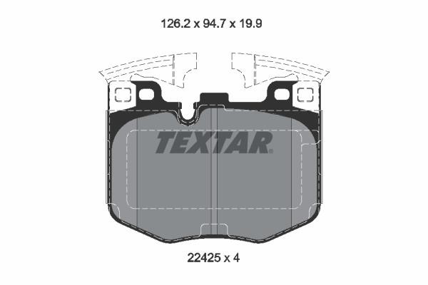 Textar 2242501 Brake Pad Set, disc brake 2242501