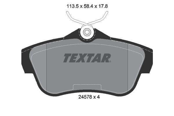 Textar 2457803 Brake Pad Set, disc brake 2457803