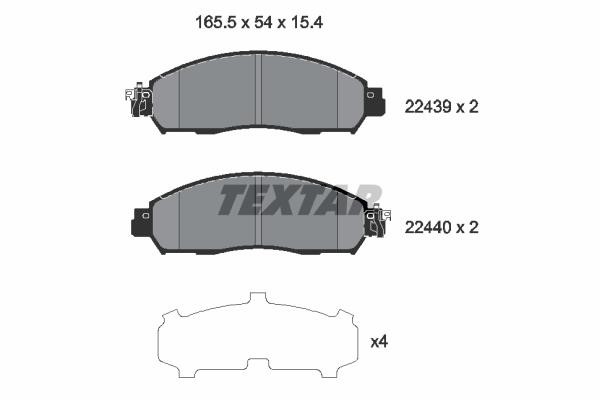 Textar 2243903 Brake Pad Set, disc brake 2243903