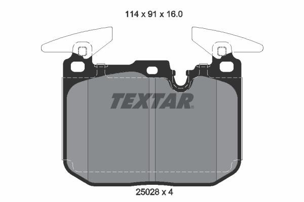 Textar 2502807 Brake Pad Set, disc brake 2502807