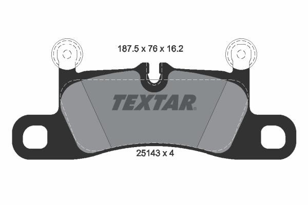 Textar 2514301 Brake Pad Set, disc brake 2514301