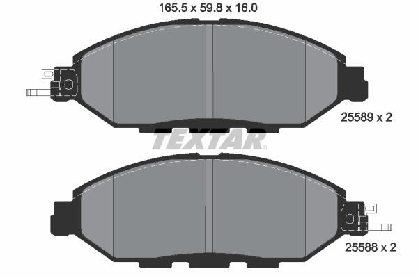 Textar 2558903 Brake Pad Set, disc brake 2558903