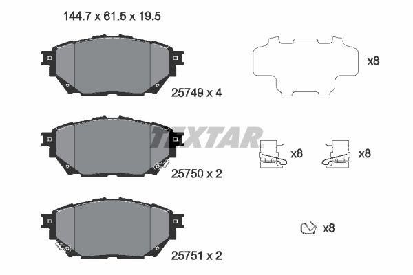 Textar 2574901 Brake pad set 2574901 2574901 Textar Brake pad set