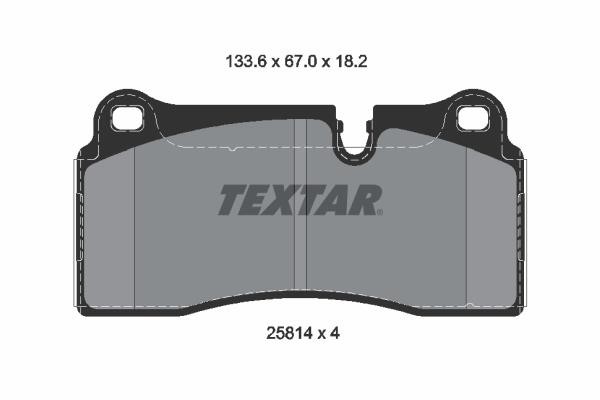 Textar 2581401 Brake Pad Set, disc brake 2581401