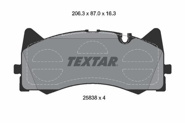 Textar 2583801 Brake Pad Set, disc brake 2583801
