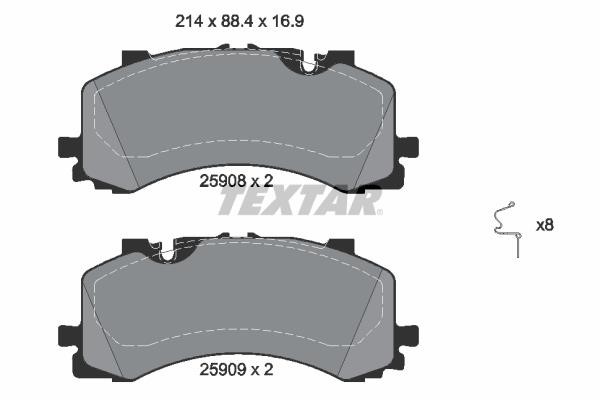 Textar 2590801 Brake Pad Set, disc brake 2590801