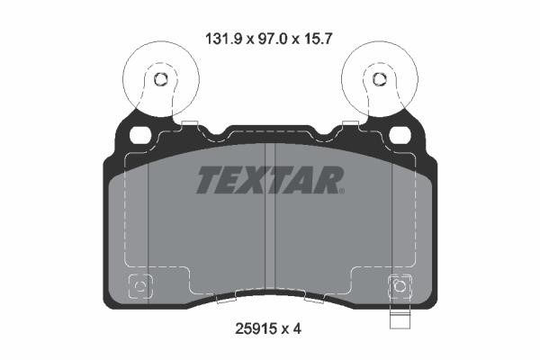 Textar 2591501 Brake Pad Set, disc brake 2591501