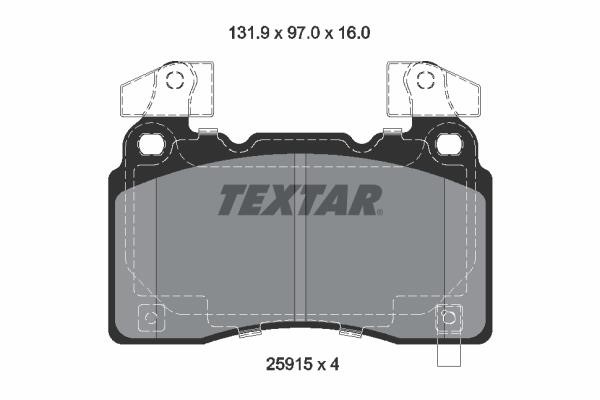 Textar 2591503 Brake Pad Set, disc brake 2591503
