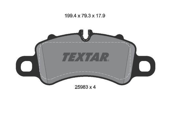 Textar 2598303 Brake Pad Set, disc brake 2598303