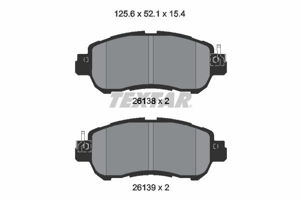 2613801 Textar Brake pad set