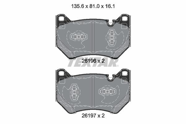 Textar 2619601 Brake Pad Set, disc brake 2619601