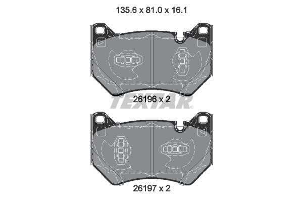 Disc brake pad set Audi Q5: 2619601 Textar Brake pad set
