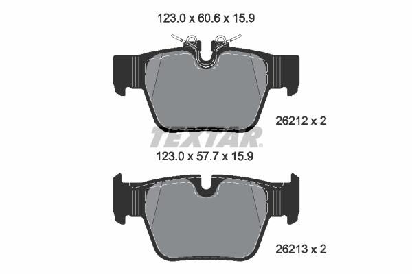 Textar 2621201 Brake Pad Set, disc brake 2621201