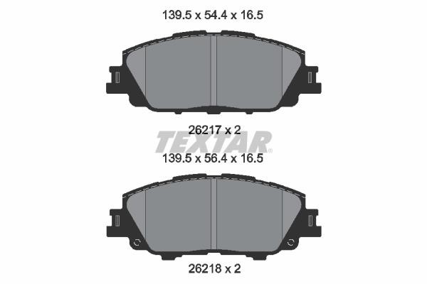 Textar 2621701 Brake Pad Set, disc brake 2621701