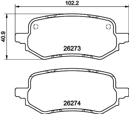 Brake pad kit Ford Puma: 2627301 Textar Brake pad set
