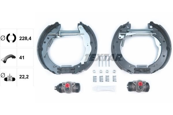 Textar 84044000 Brake shoes with cylinders, set 84044000