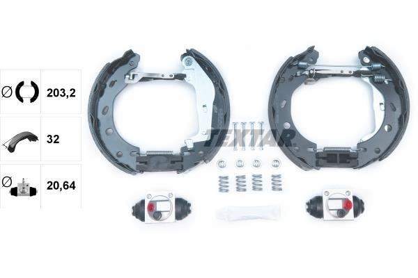 Textar 84057402 Brake shoes with cylinders, set 84057402