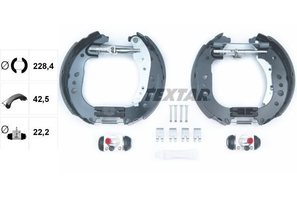 Textar 84081700 Brake shoes with cylinders, set 84081700