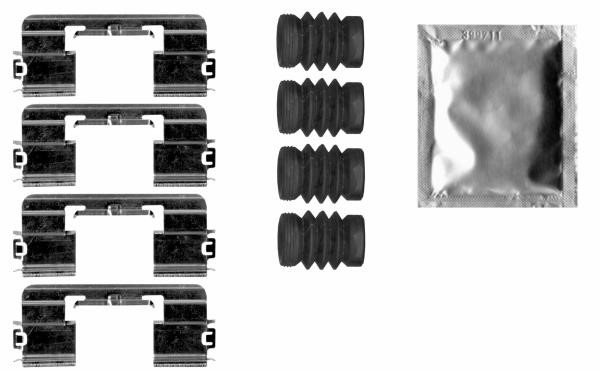 Rear brake pad fitting kit Holden: 82546100 Textar Brake pad fitting kit