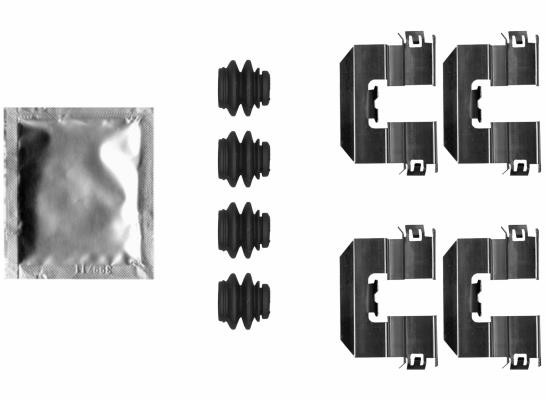 Rear brake pad fitting kit Mini Cooper: 82552300 Textar Brake pad fitting kit