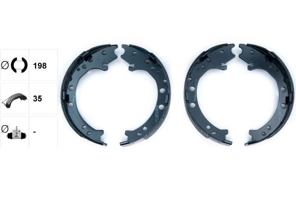 Handbrake brake pads Honda: 91083100 Textar Handbrake shoes