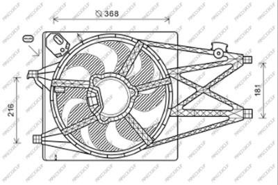 Prasco AA344F003 Hub, engine cooling fan wheel AA344F003