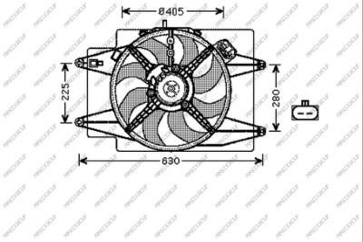 Prasco AA640F003 Hub, engine cooling fan wheel AA640F003