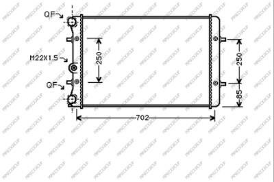 Prasco AD016R002 Radiator, engine cooling AD016R002