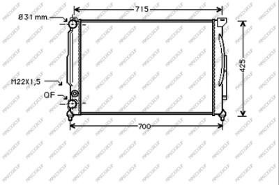 Prasco AD017R001 Radiator, engine cooling AD017R001