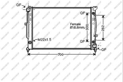 Prasco AD017R017 Radiator, engine cooling AD017R017