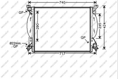 Prasco AD020R007 Radiator, engine cooling AD020R007